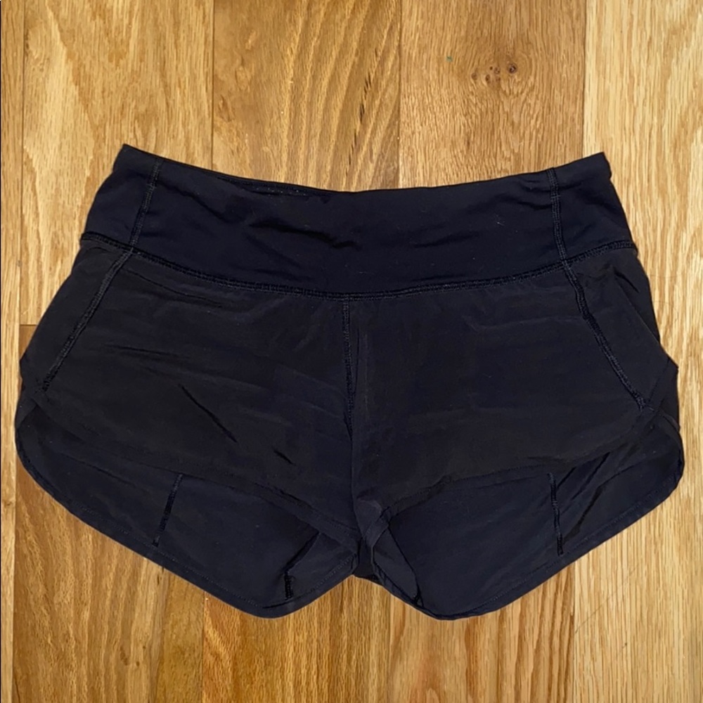 Black lulu lemon speed shorts